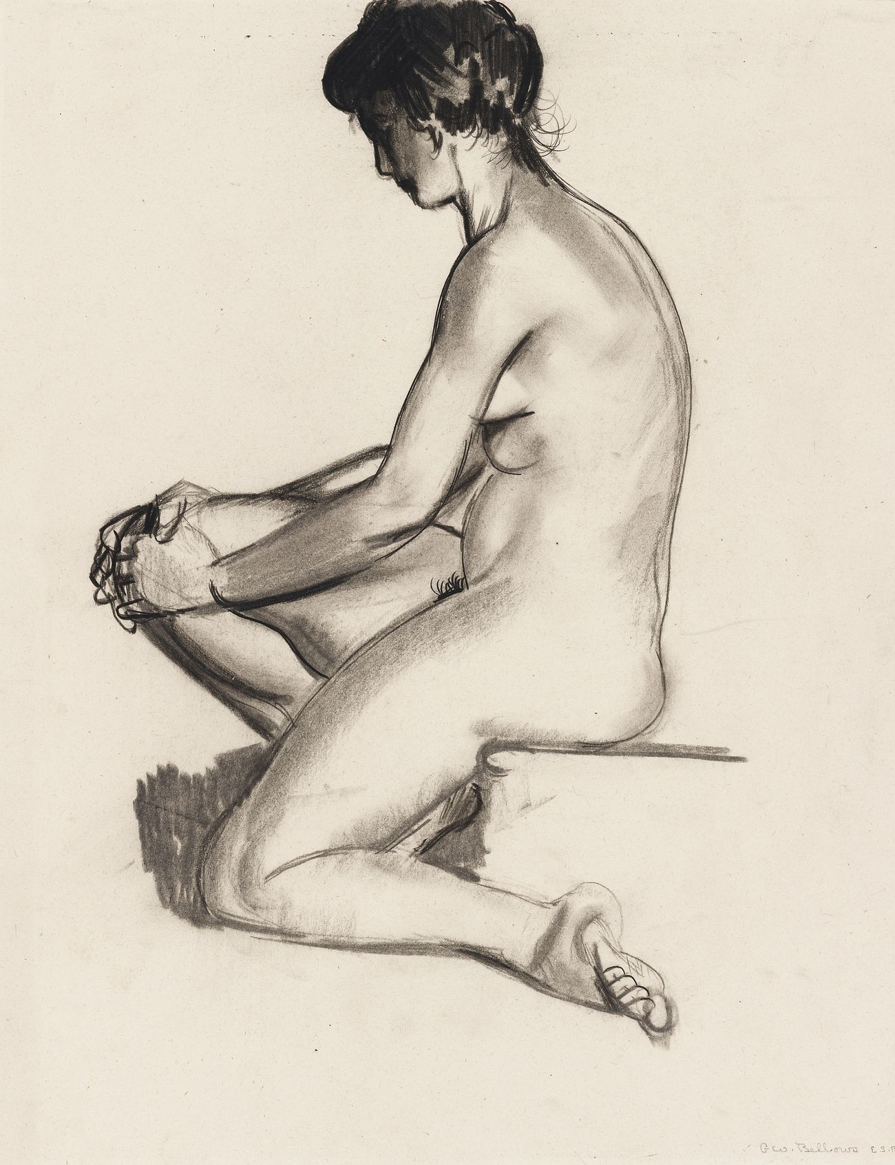 Artists George Bellows Creation Naked Woman Posing Sensually Vinta