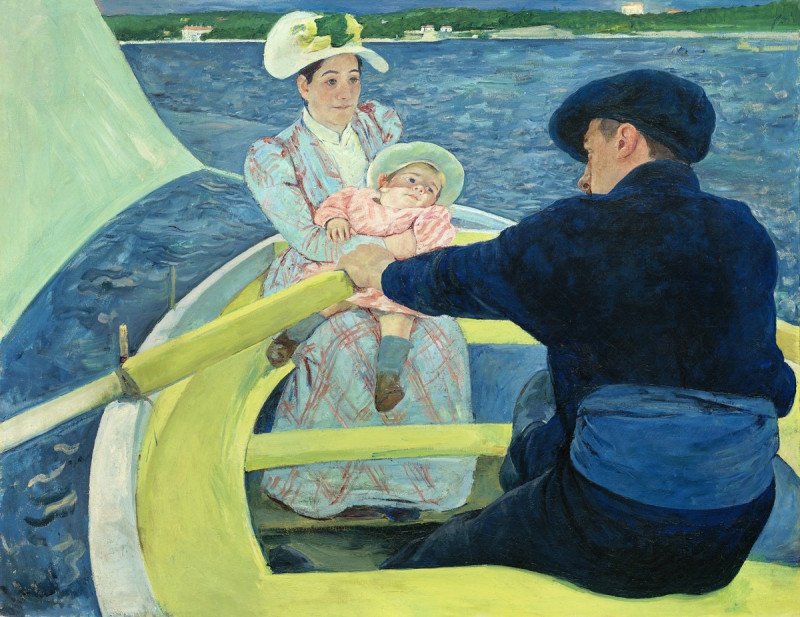 The Boating Party reproduction of painting by Mary Cassatt. Classic paintings reproductions