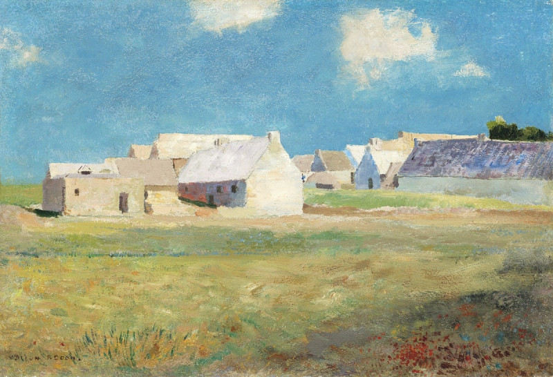 Odilon Redon reprodukcija Breton Village, Klasikiniai kūriniai , paveikslai, reprodukcijos internetu