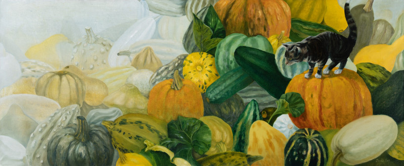 Harvest reproduction of painting by Onutė Juškienė. Still-life