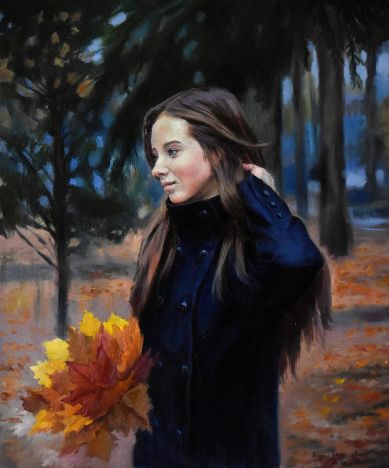 Autumn Portrait reproduction of painting by Serghei Ghetiu. People