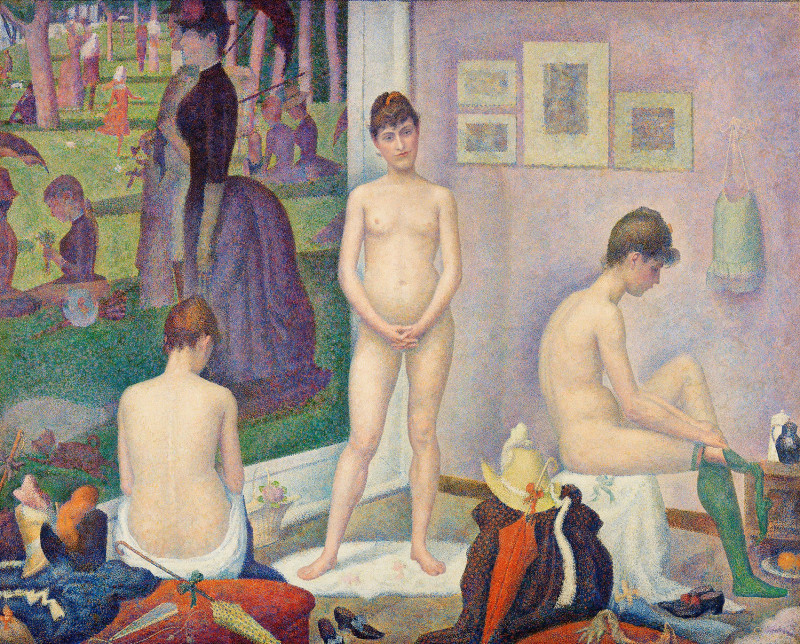 Models (Poseuses) (1886–1888) reproduction of painting by Georges Seurat. Classic paintings reproductions