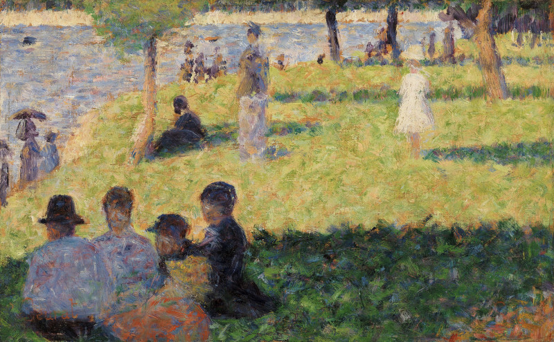 Group of Figures (ca. 1884–1885) reproduction of painting by Georges Seurat. Classical Paintings