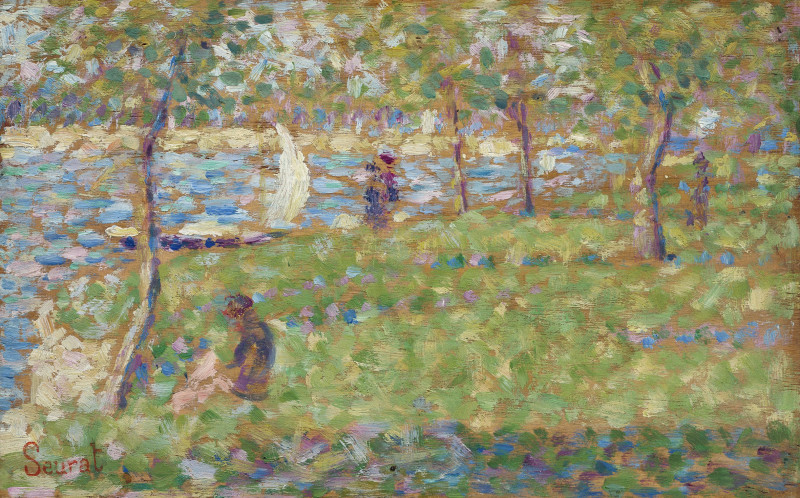 La Grande Jatte (ca. 1884–1885) reproduction of painting by Georges Seurat. Classical Paintings