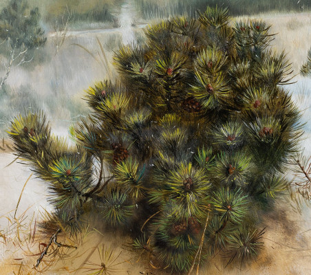 Pine of Skirpst Dune reproduction of painting by Onutė Juškienė. Onute Juskiene Reproductions