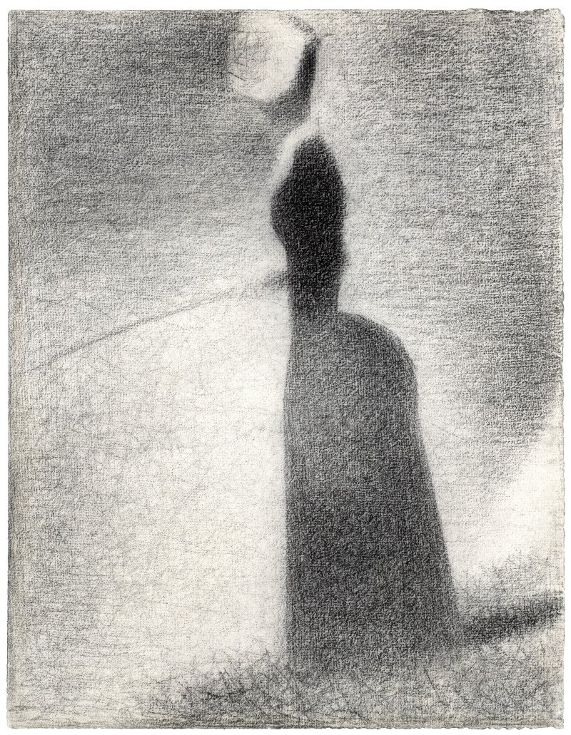 A Woman Fishing (1884) reproduction of painting by Georges Seurat. Classical Paintings