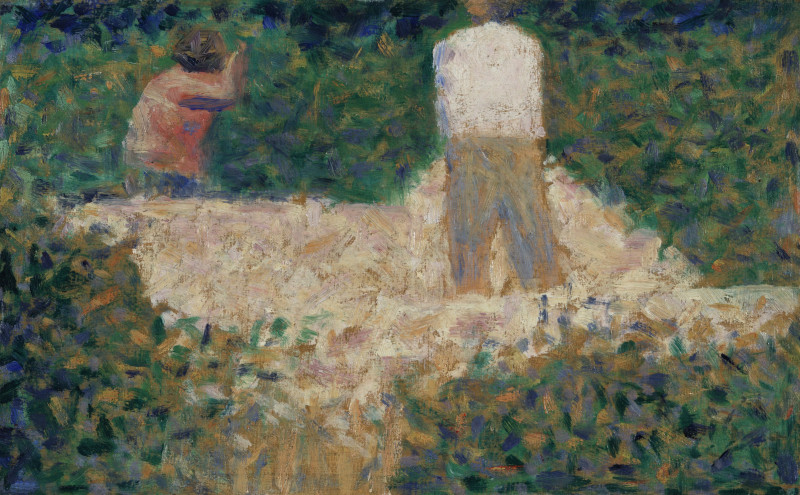 Two Stonebreakers (ca. 1881) reproduction of painting by Georges Seurat. Classical Paintings