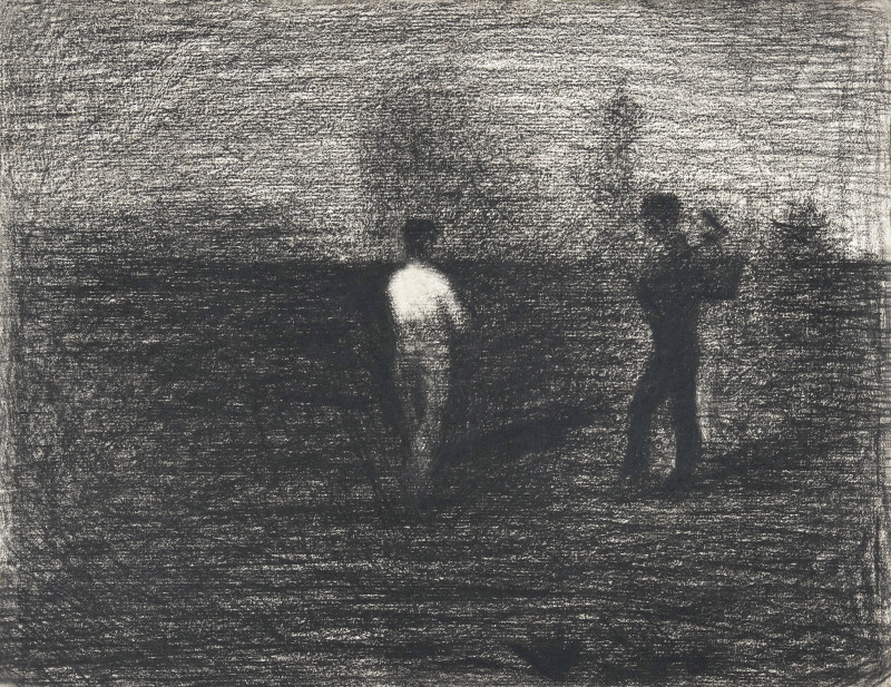 Peasants (ca. 1881–1884) reproduction of painting by Georges Seurat. Classical Paintings