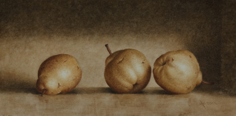 Three of us... reproduction of painting by Arūnas Vilkevičius. Still-life