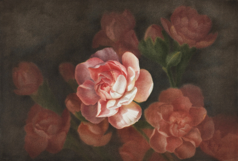 Morning Light reproduction of painting by Arūnas Vilkevičius. Flowers