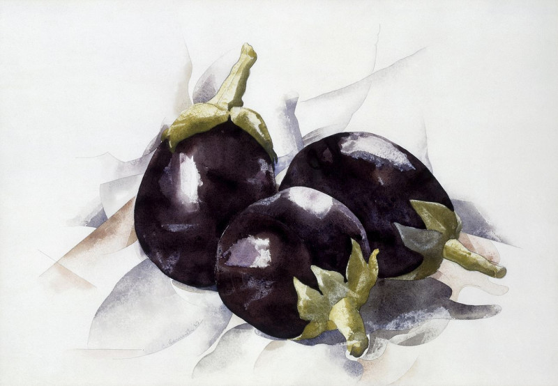 Eggplants reproduction of painting by Charles Demuth. ALL GICLEE PRINTS