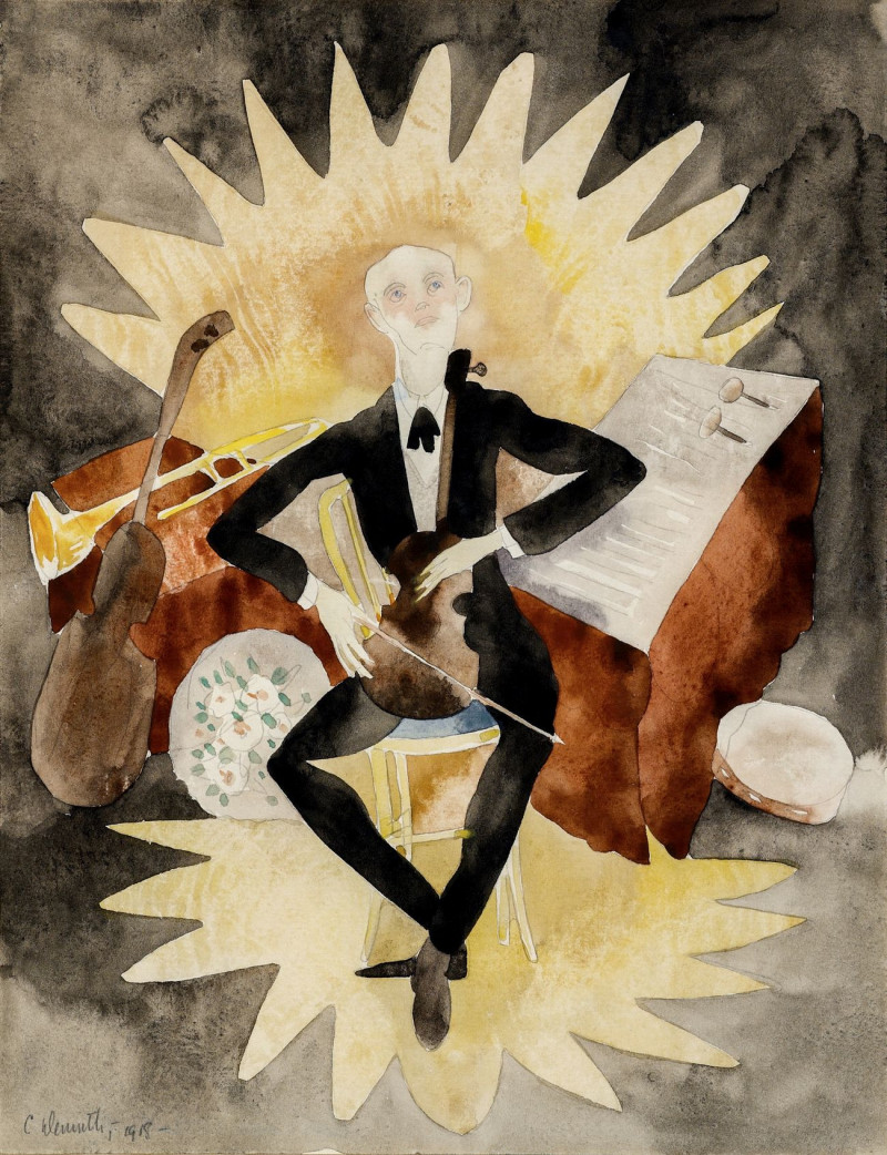 Musician reproduction of painting by Charles Demuth. ALL GICLEE PRINTS