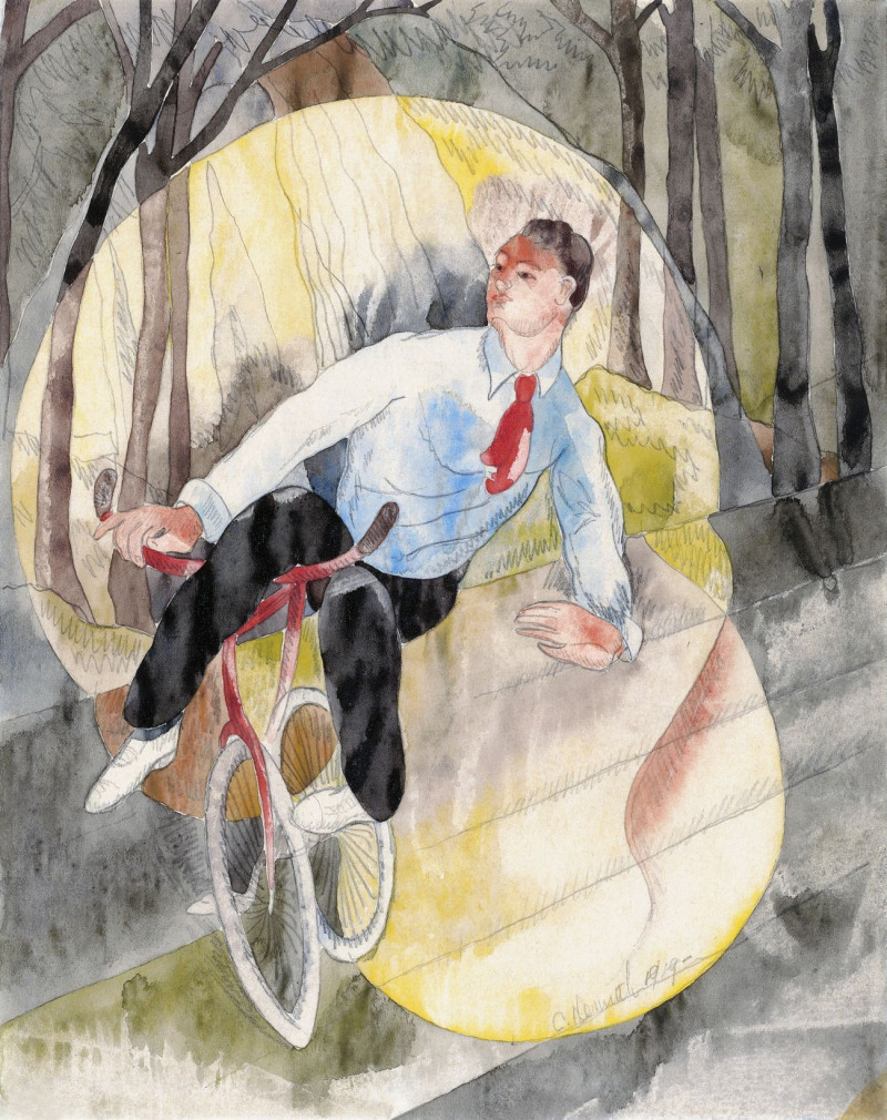 In Vaudeville, The Bicycle Rider reproduction of painting by Charles Demuth. ALL GICLEE PRINTS