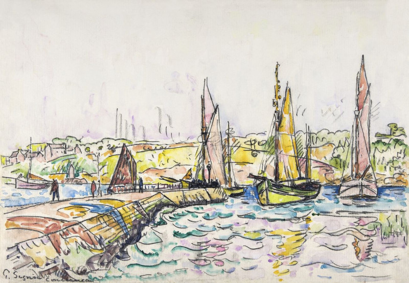 Concarneau reproduction of painting by Paul Signac. ALL GICLEE PRINTS