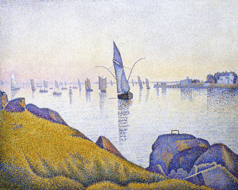 Evening Calm, Concarneau, Opus 220 reproduction of painting by Paul Signac. ALL GICLEE PRINTS