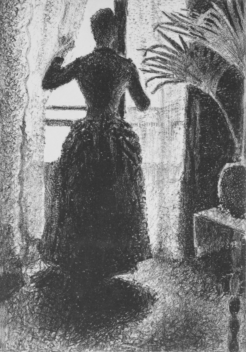 Woman At The Window: Initial Conception For The Painting "Sunday" reproduction of painting by Paul Signac. ALL GICLEE PRINTS