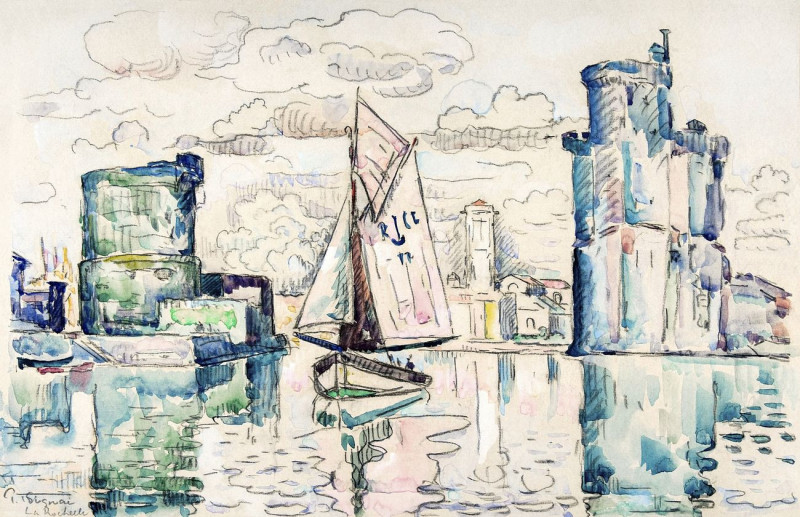 Entrance To The Harbor Of La Rochelle reproduction of painting by Paul Signac. ALL GICLEE PRINTS