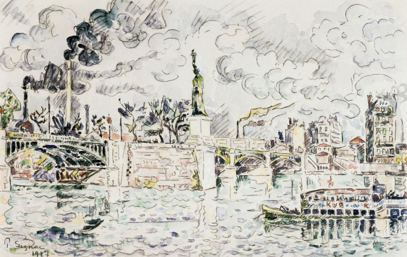 The Grenelle Bridge reproduction of painting by Paul Signac. ALL GICLEE PRINTS