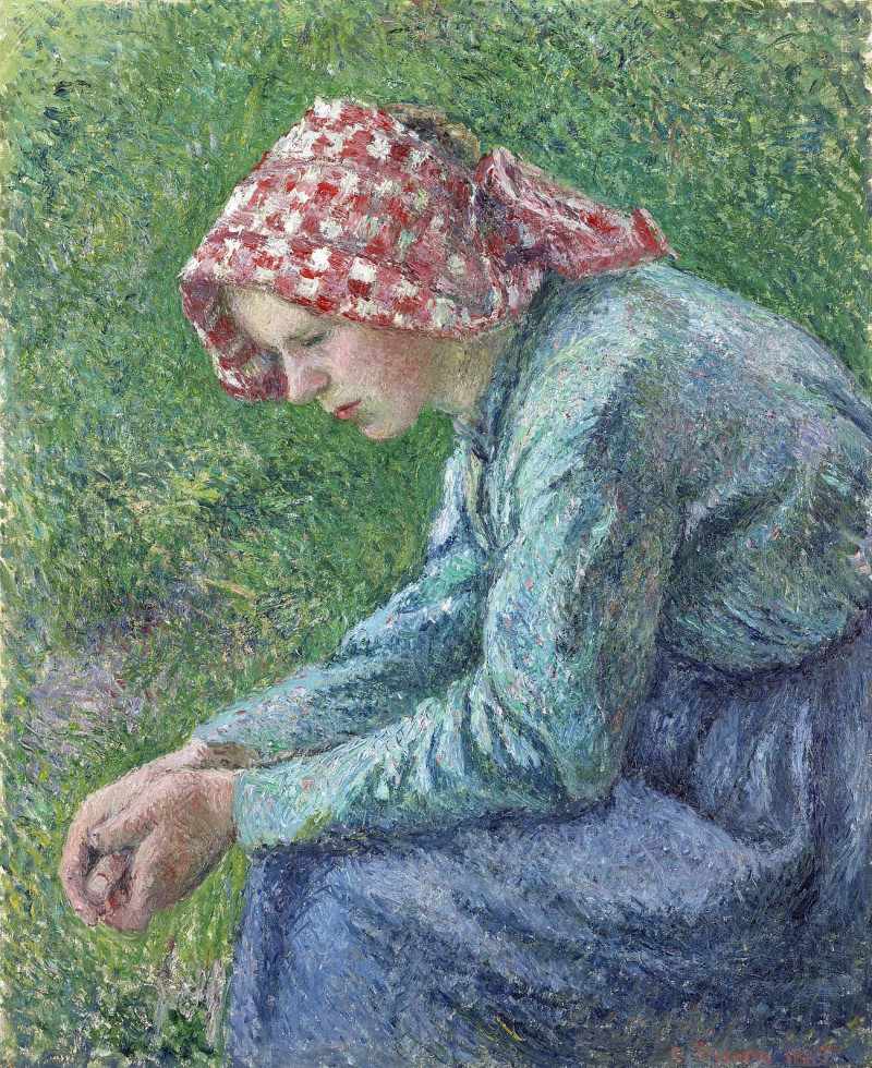 Camille Pissarro reprodukcija A Seated Peasant Woman, VISOS REPRODUKCIJOS , paveikslai, reprodukcijos internetu