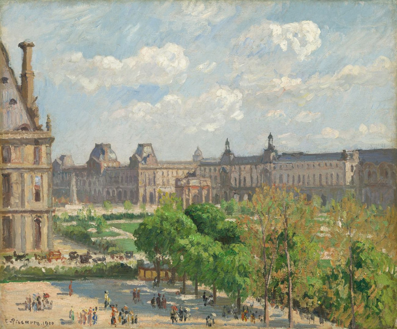 Place Du Carrousel, Paris reproduction of painting by Camille Pissarro. ALL GICLEE PRINTS