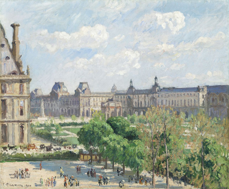 Place Du Carrousel, Paris reproduction of painting by Camille Pissarro. ALL GICLEE PRINTS