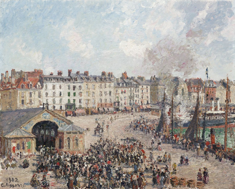 Fishmarket reproduction of painting by Camille Pissarro. ALL GICLEE PRINTS