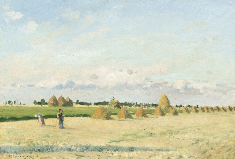 Landscape, Ile-De-France reproduction of painting by Camille Pissarro. ALL GICLEE PRINTS