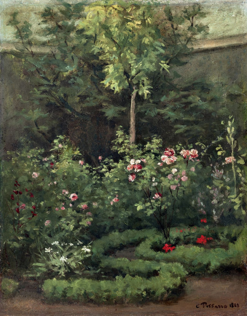 A Rose Garden reproduction of painting by Camille Pissarro. ALL GICLEE PRINTS