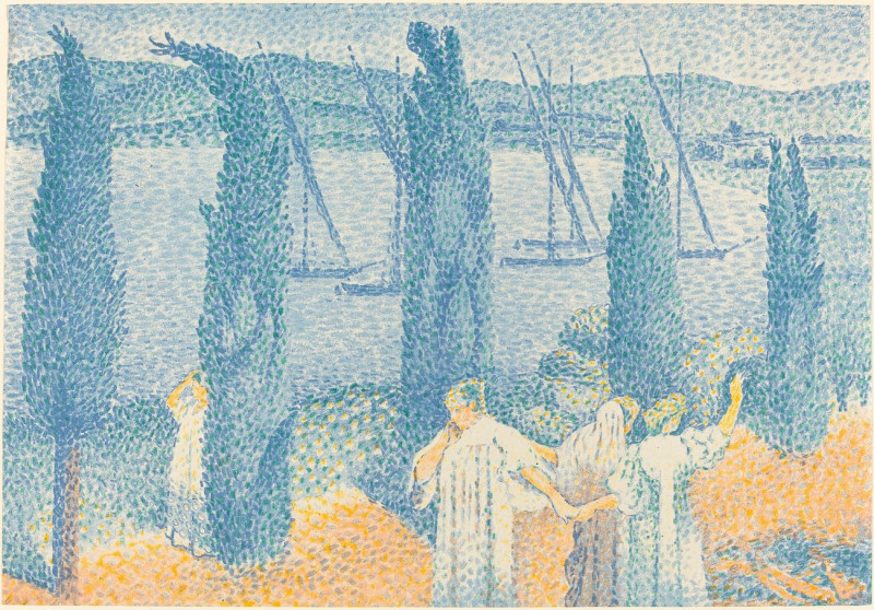 Henri Edmond Cross reprodukcija La Promenade, VISOS REPRODUKCIJOS , paveikslai, reprodukcijos internetu