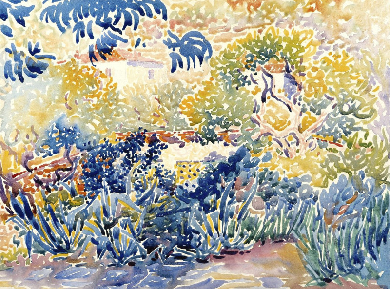 The Artist'S Garden At Saint-Clair reproduction of painting by Henri Edmond Cross. ALL GICLEE PRINTS