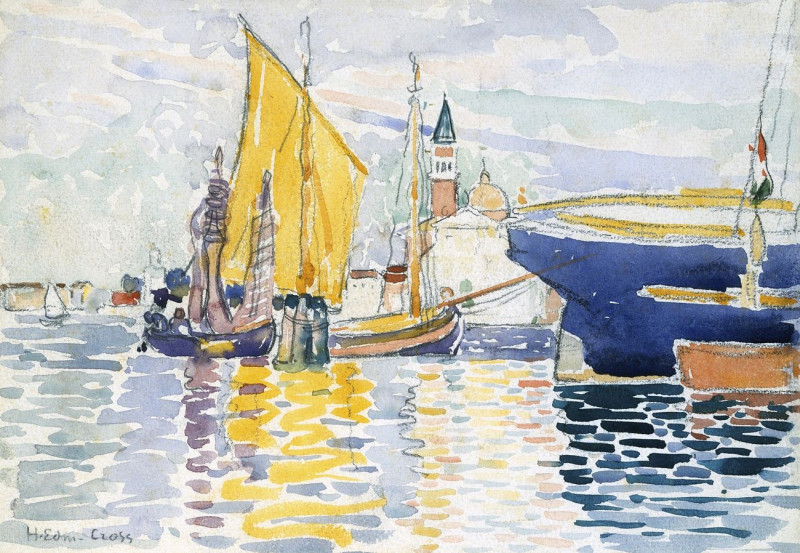 Venice-The Giudecca reproduction of painting by Henri Edmond Cross. ALL GICLEE PRINTS