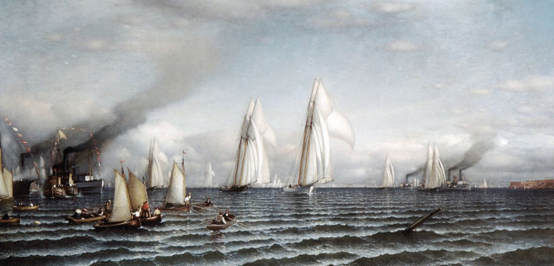 First International Race For America'S Cup reproduction of painting by Samuel Colman. ALL GICLEE PRINTS