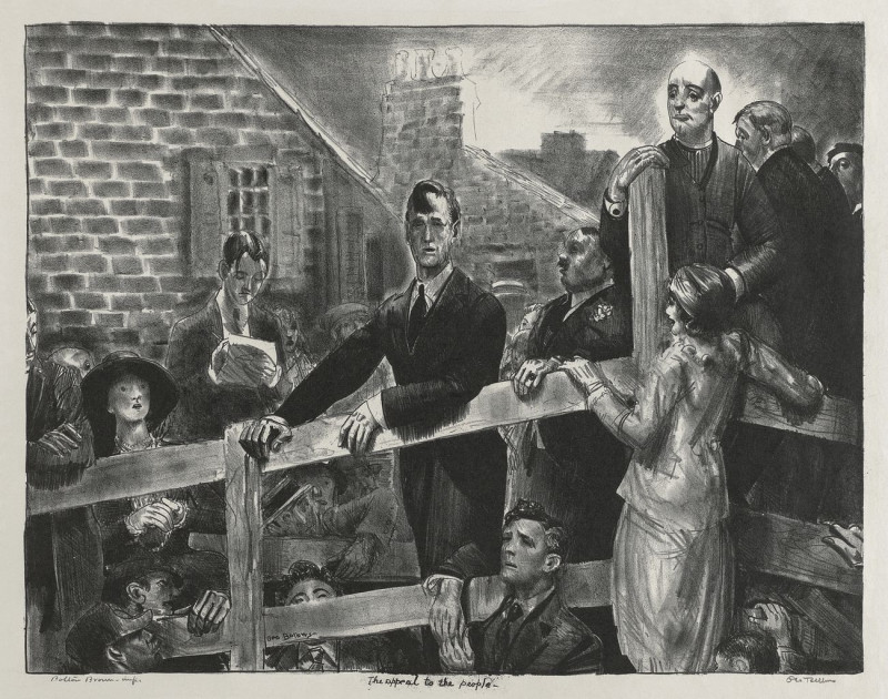 George Bellows reprodukcija The Appeal To The People, VISOS REPRODUKCIJOS , paveikslai, reprodukcijos internetu