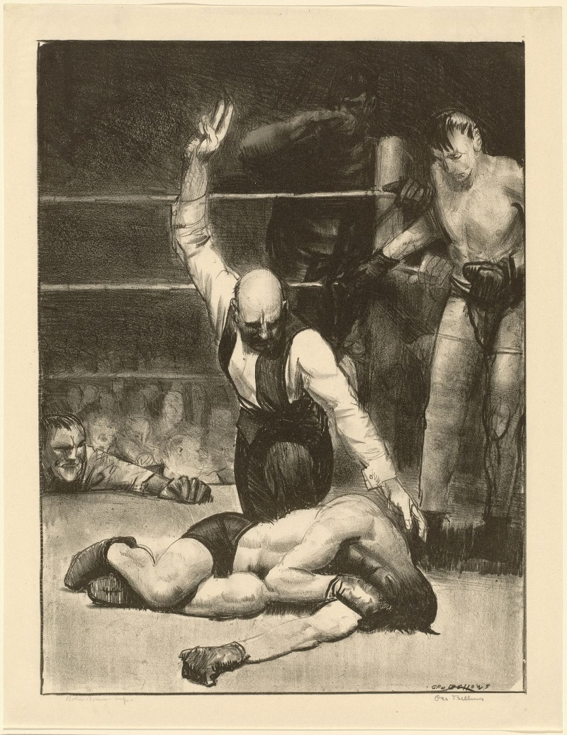 Counted Out, Second Stone reproduction of painting by George Bellows. ALL GICLEE PRINTS