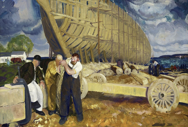 Builders Of Ships reproduction of painting by George Bellows. ALL GICLEE PRINTS