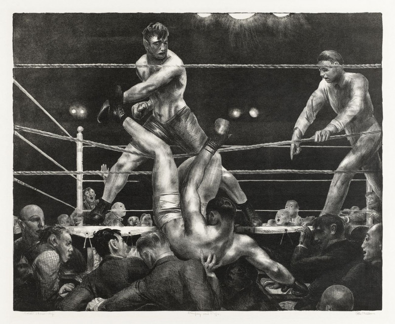 Dempsey And Firpo reproduction of painting by George Bellows. ALL GICLEE PRINTS