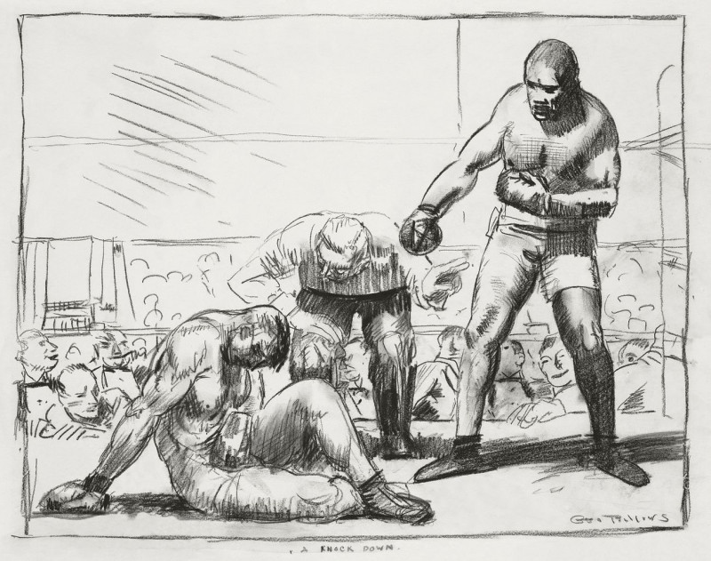 George Bellows reprodukcija A Knock Down, VISOS REPRODUKCIJOS , paveikslai, reprodukcijos internetu