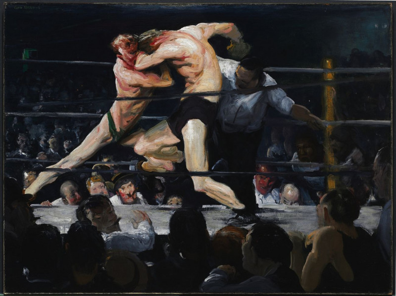 Stag At Sharkey'S reproduction of painting by George Bellows. ALL GICLEE PRINTS