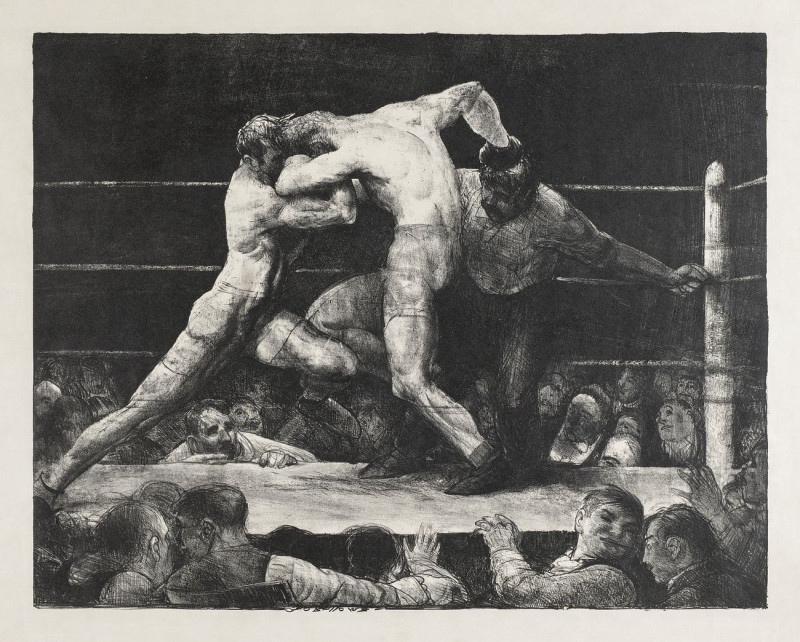 A Stag At Sharkey'S reproduction of painting by George Bellows. ALL GICLEE PRINTS