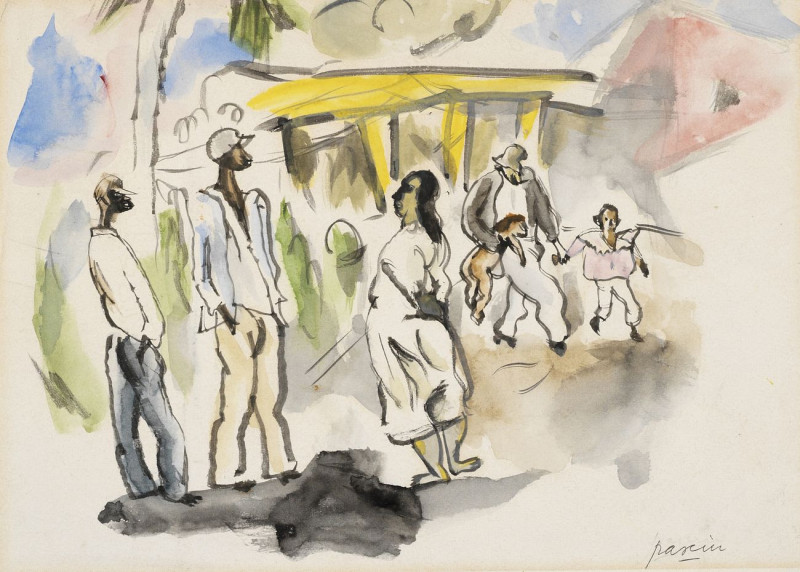 Southern Scene reproduction of painting by Jules Pascin. ALL GICLEE PRINTS