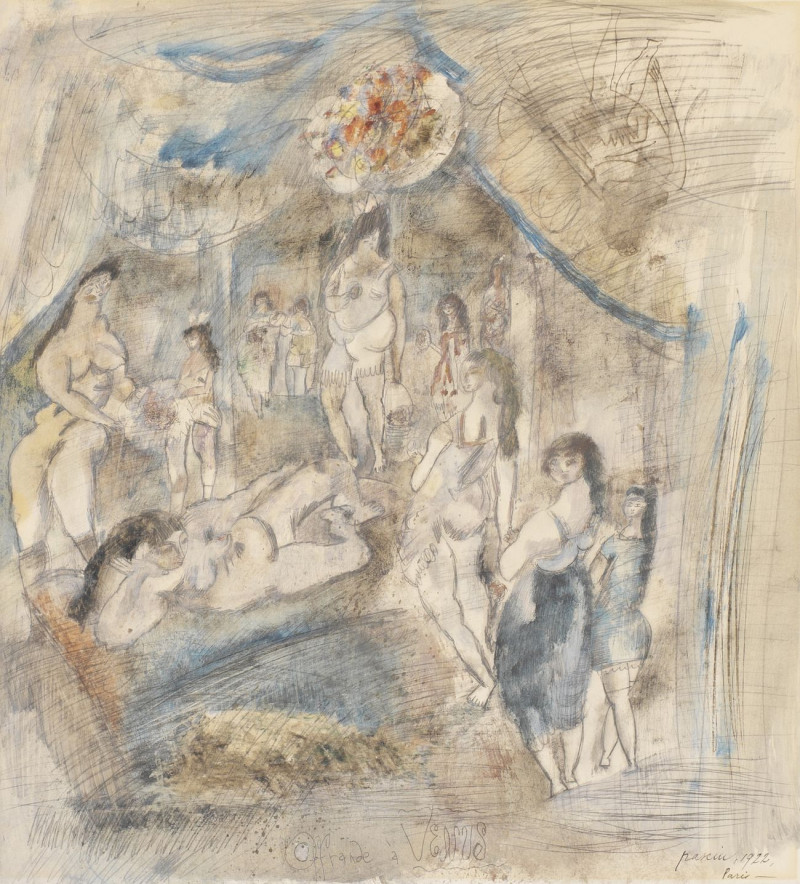 Offering To Venus reproduction of painting by Jules Pascin. ALL GICLEE PRINTS