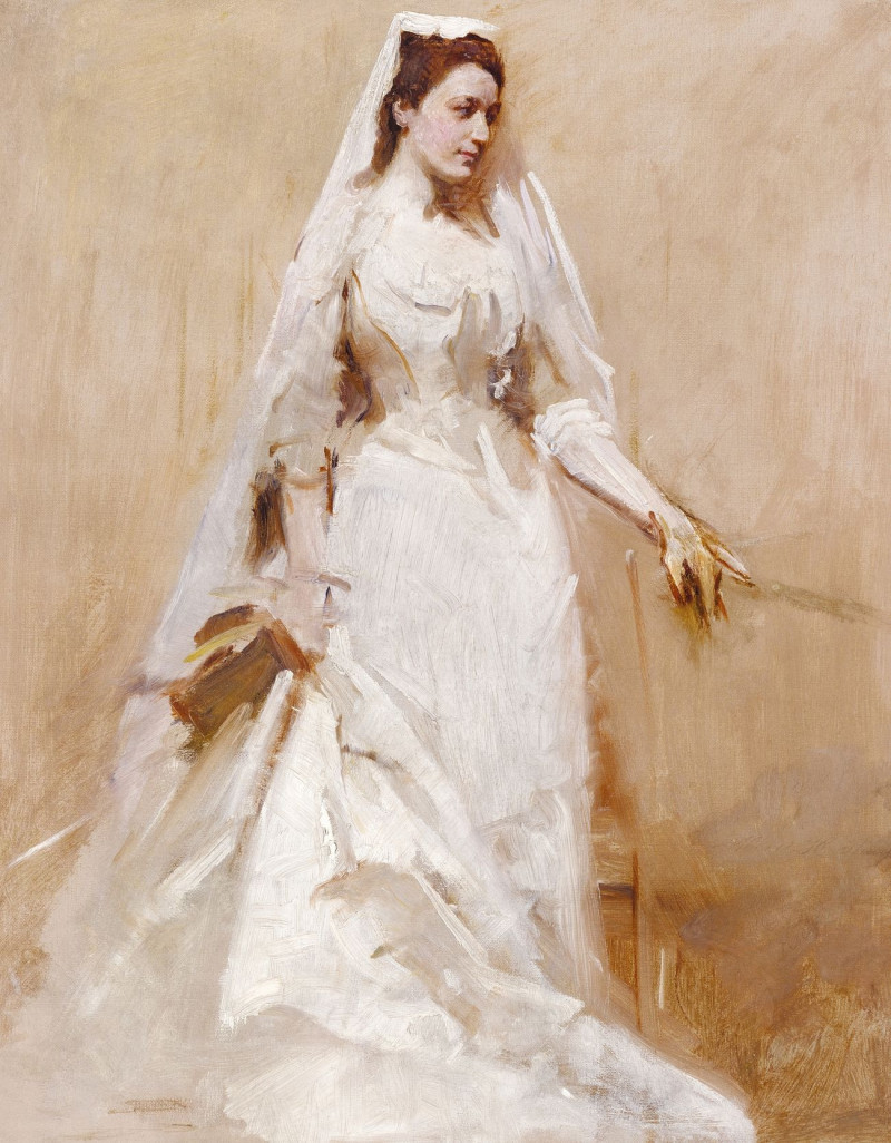 Abbott Handerson Thayer reprodukcija A Bride, VISOS REPRODUKCIJOS , paveikslai, reprodukcijos internetu