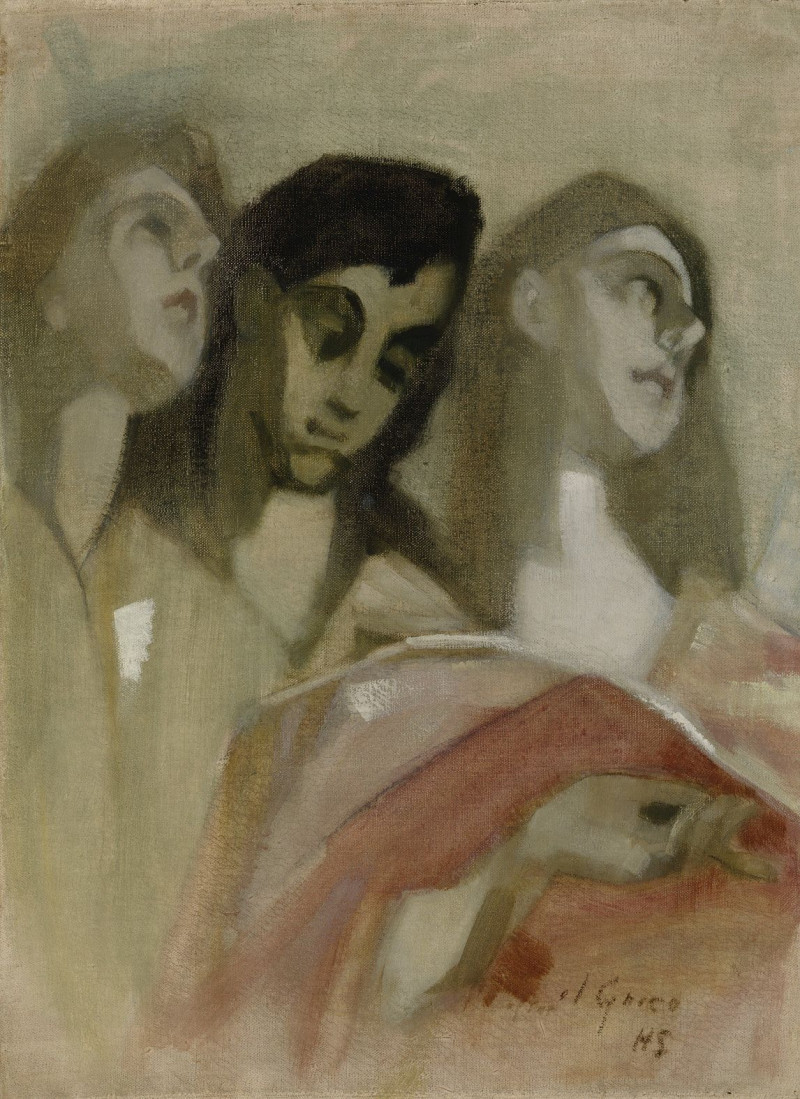 Angel Fragment, After El Greco, 1928 - 1929 reproduction of painting by Helene Schjerfbeck. ALL GICLEE PRINTS