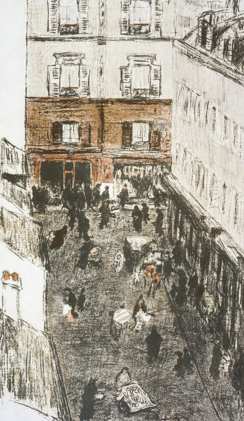 Street Corner Seen From Above reproduction of painting by Pierre Bonnard. ALL GICLEE PRINTS