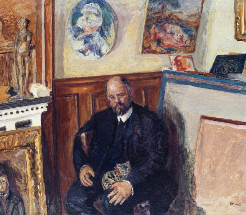 Portrait Of Ambroise Vollard With A Cat reproduction of painting by Pierre Bonnard. ALL GICLEE PRINTS