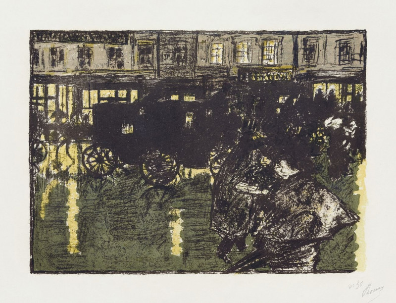 Pierre Bonnard reprodukcija Some Aspects Of Life In Paris, 11: A Street On A Rainy Evening, VISOS REPRODUKCIJOS , paveikslai,...