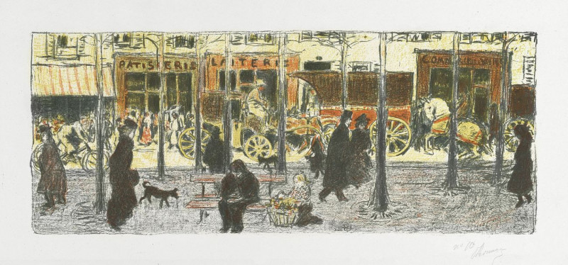 Pierre Bonnard reprodukcija Boulevard, From The Series "Some Aspects Of Parisian Life", VISOS REPRODUKCIJOS , paveikslai, rep...