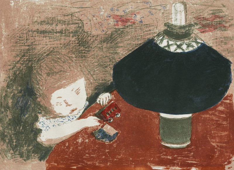 Child With Lamp reproduction of painting by Pierre Bonnard. ALL GICLEE PRINTS