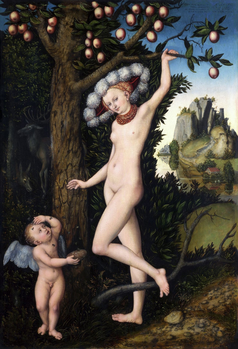 Lucas Cranach'S Cupid Complaining To Venus reproduction of painting by Lucas Cranach. ALL GICLEE PRINTS