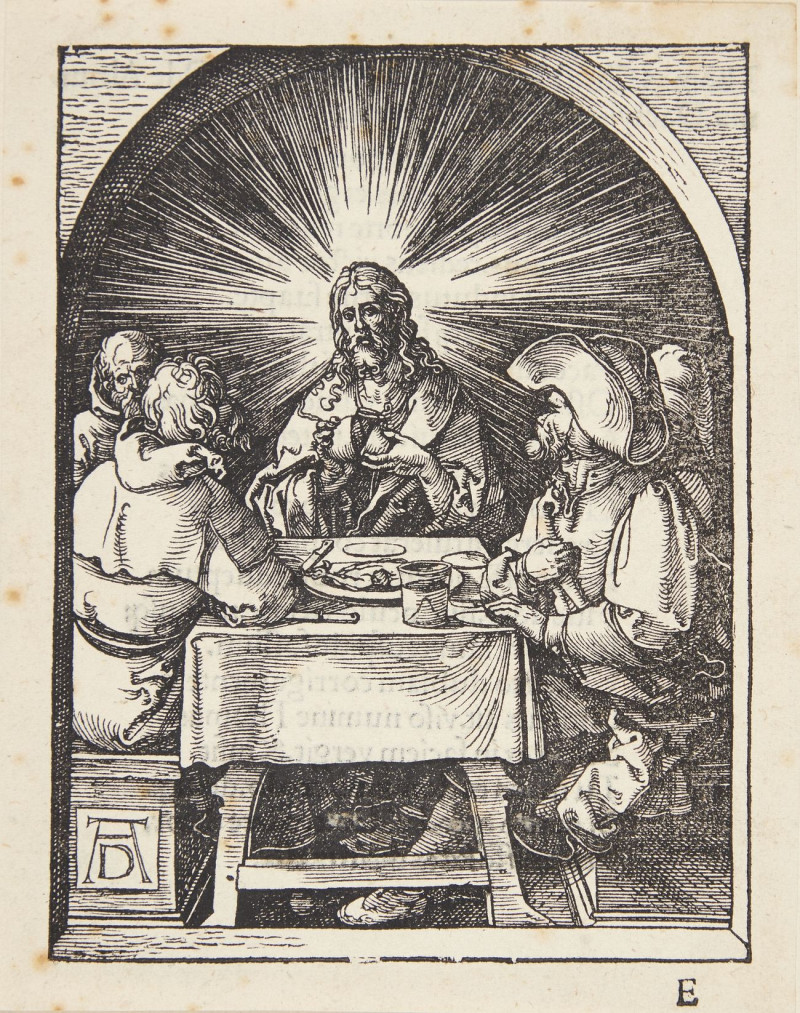 Christ At Emmaus reproduction of painting by Albrecht Durer. ALL GICLEE PRINTS